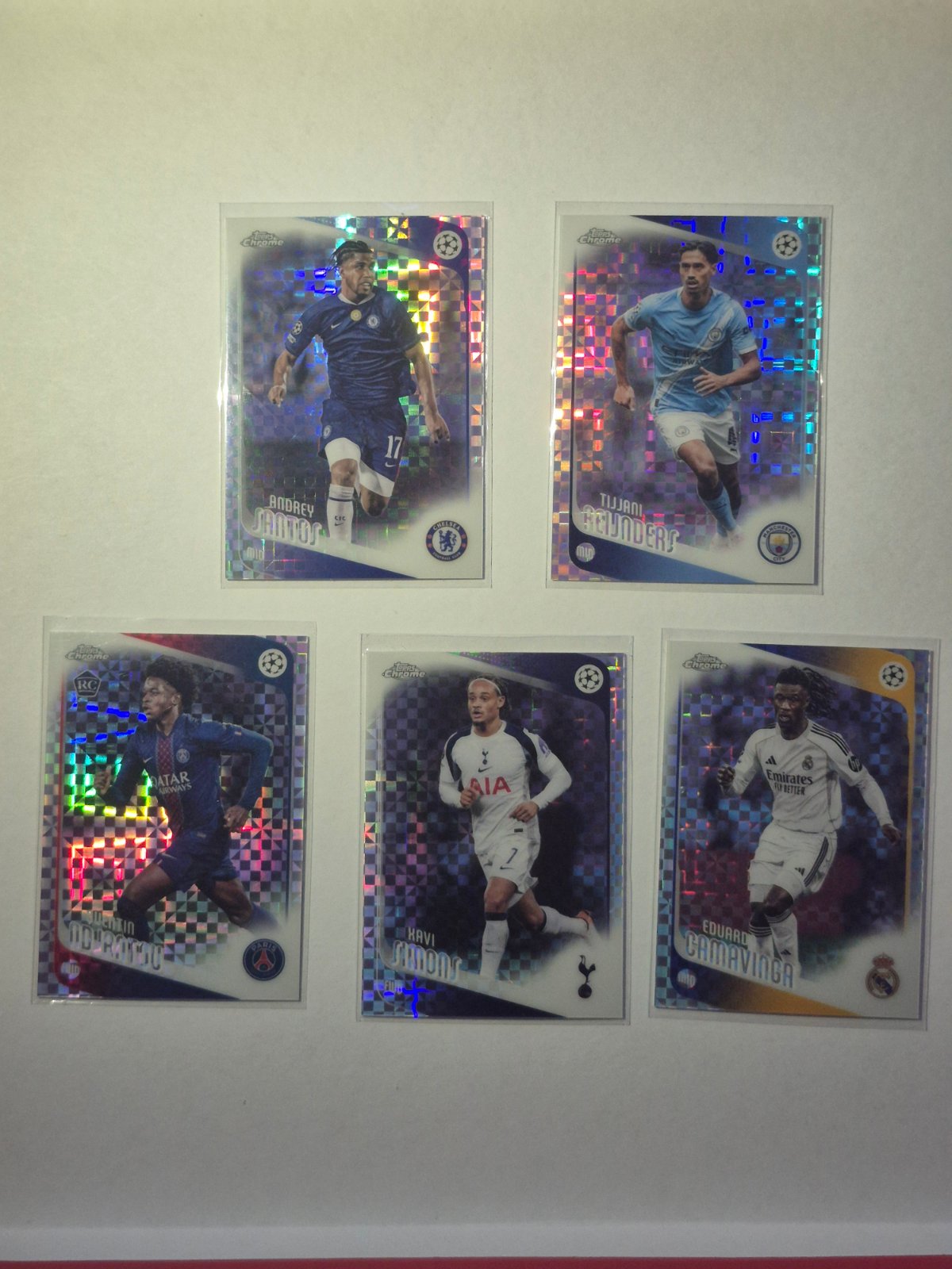 5 X-Fractor Lot Topps Chrome