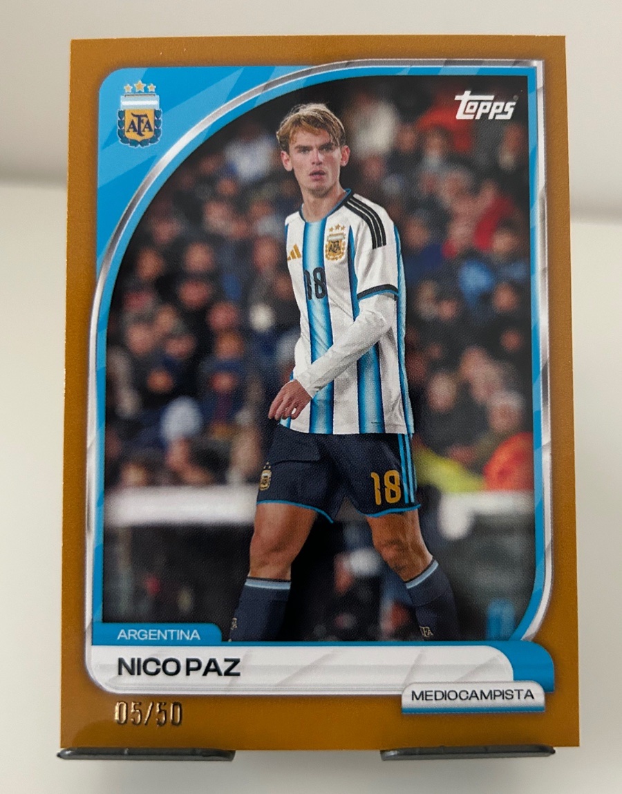 Topps Argentine Nico Paz Gold 5/50