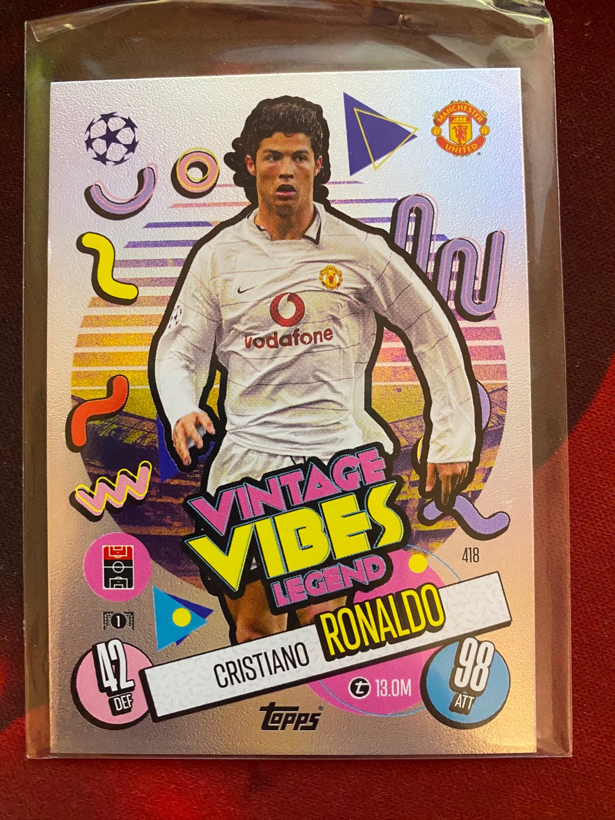 Cristiano Ronaldo – Topps Match Attax 2023/24 | Vintage Vibes Legend (#418)