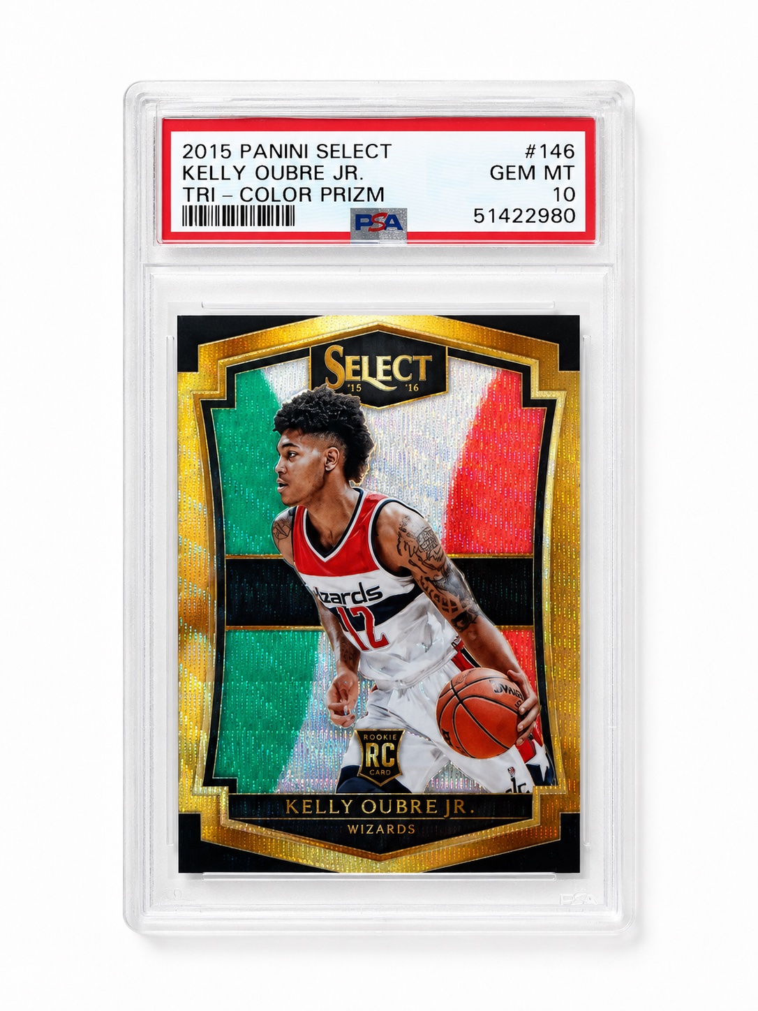 Kelly Oubre Jr. 2015 Panini Select Tri-Color Prizm Rookie PSA 10