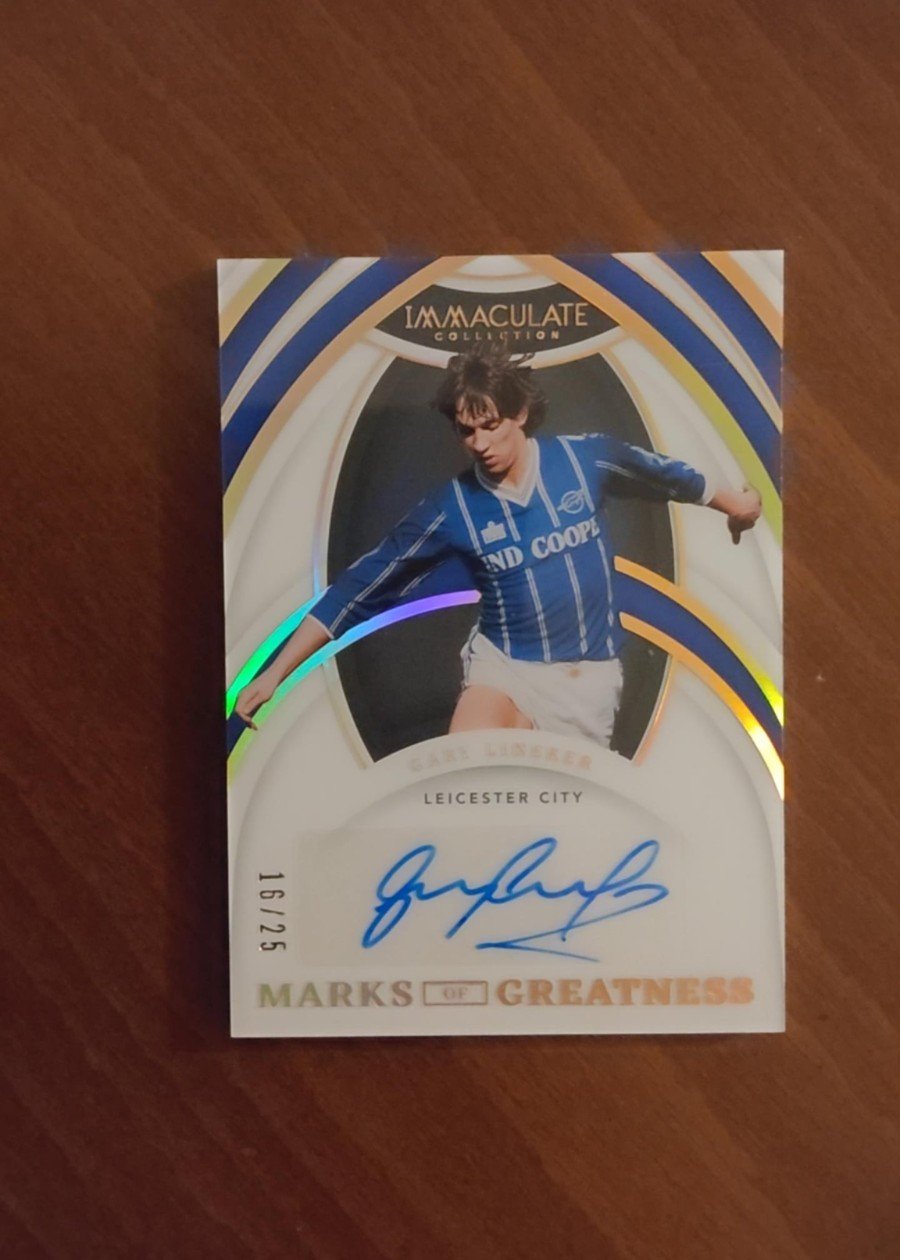 Gary Lineker /25 imza panini immuculate